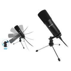 "Sandberg Streamer USB Desk Microphone 126-09 – High-Quality Audio for Streamers & Podcasters"